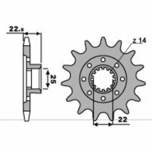 PBR Standard Stahlritzel vorne 2252 - 520 für MV Agusta F3675