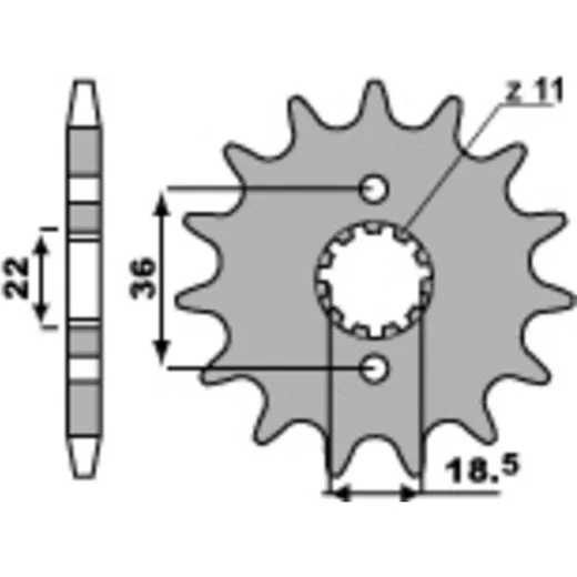 PBR Standard Stahlritzel vorne 2506 - 520 für Honda NX250