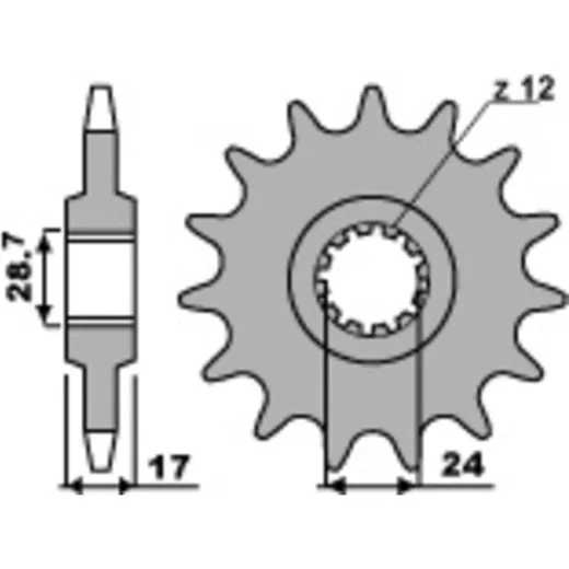 PBR Standard Stahlritzel vorne 295 - 530 für Honda CBR600F