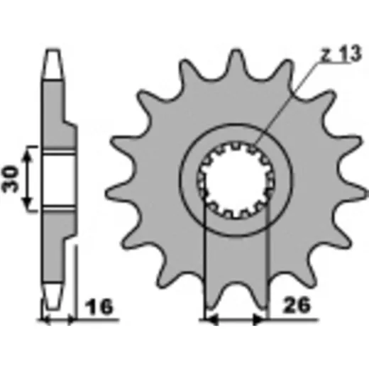 PBR Standard Stahlriztel vorne 344 - 525 344.17.18NC