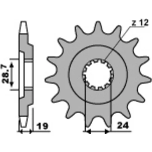 PBR Standard Stahlritzel vorne 524 - 630