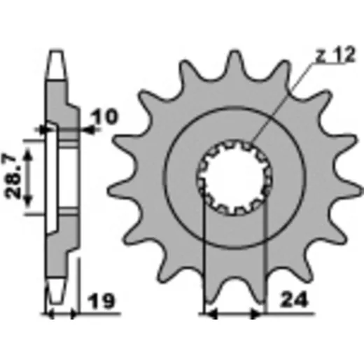PBR Standard Stahlritzel vorne 532 - 530 für Kawasaki NINJAZX-10TOMCAT