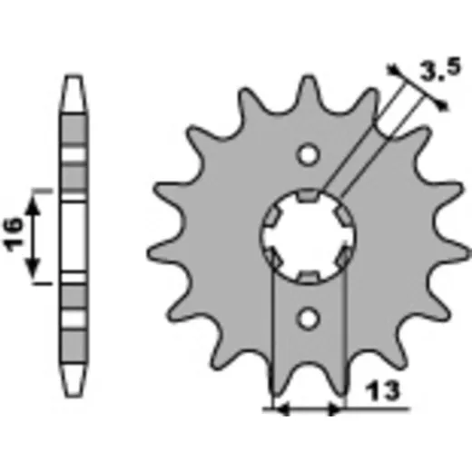 PBR Standard Stahlriztel vorne 563 - 420