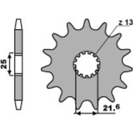 PBR Standard Stahlritzel vorne 566 - 530 für Suzuki, Husaberg, Husqvarna 566.15.18NC