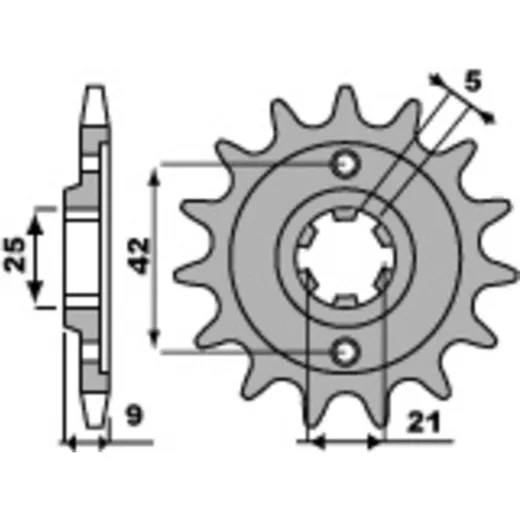 PBR Standard Stahlritzel vorne 576 - 428 für Yamaha XT350