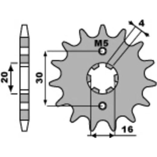 PBR Standard Stahlritzel vorne 710 - 428 710.17.18NC