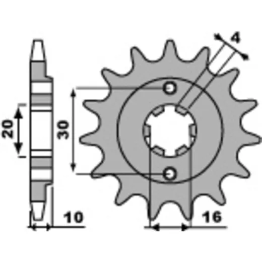 PBR Standard Stahlritzel vorne 720 - 520 für Cagiva FRECCIA125, MITO125, N1125 720.14.18NC