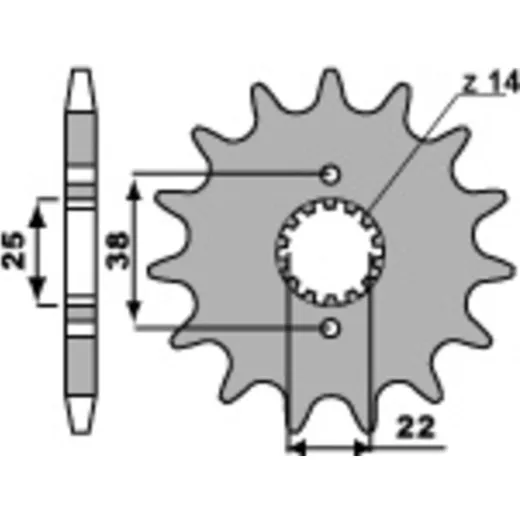 PBR Standard Stahlritzel vorne 728 - 530 für Cagiva ELEFANT750 Ducati INDIANA750 728.15.18NC