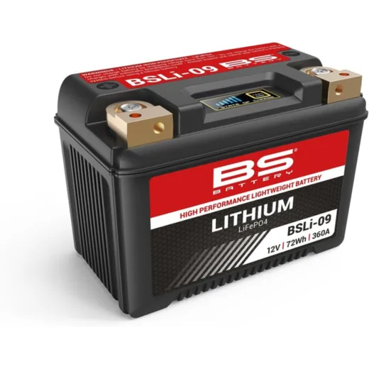 BS BATTERY Battery Lithium-Ion - BSLI-09 for Moto Guzzi, Suzuki, Kawasaki