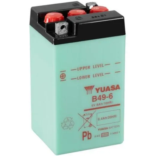 YUASA Konventionelle Batterie ohne Säurepack - B49-6 für BMW R25/2, R25/3, R51/2 Cagiva BLUES125, CRUISER125, FRECCIA125