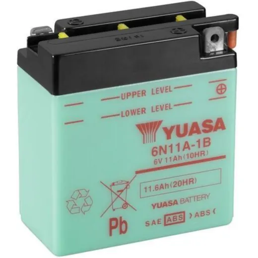 YUASA Battery Conventional without Acid Pack - 6N11A-1B for Husqvarna SMS125, TE125, WR125