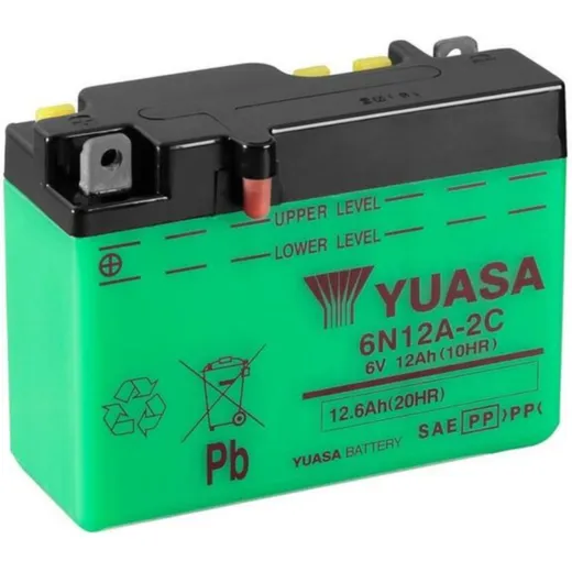 YUASA Battery Conventional without Acid Pack - 6N12A-2C/B54-6 for Honda CB125, CM125, SH125