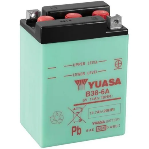 YUASA Battery Conventional without Acid Pack - B38-6A for Ducati SCRAMBLER350