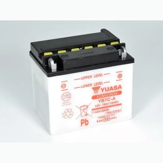 YUASA Battery Conventional without Acid Pack - YB7C-A for Triumph BONNEVILLE650T120 Yamaha TW200