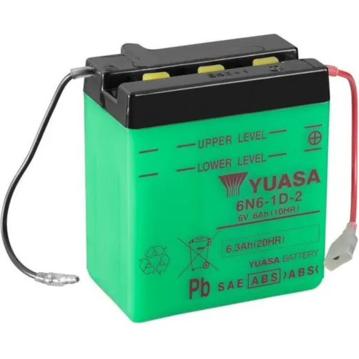 YUASA Battery Conventional without Acid Pack - 6N6-1D-2 for Kawasaki KH125
