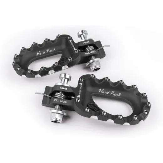 S3 Hard Rock Footrests Aluminium Black for Beta, for: Gas Gas, Sherco