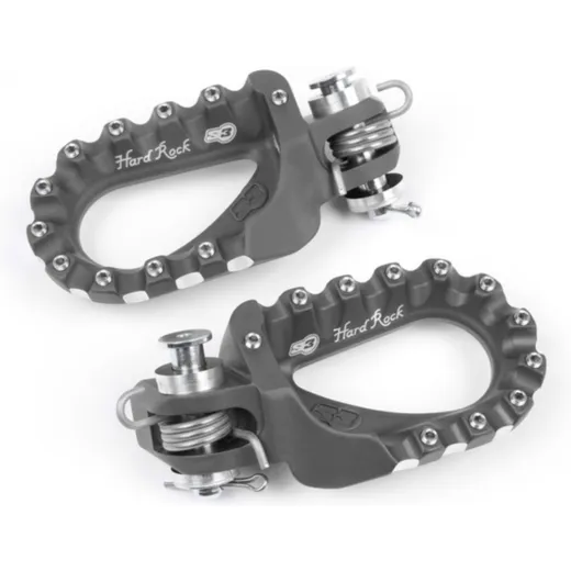 S3 Hard Rock Enduro Footrests Aluminium Titanium for KTM, TM Racing, Husqvarna