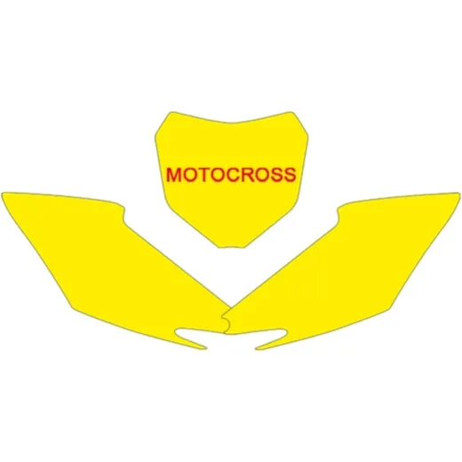 STARTNUMMERNFELDER ROT SchwarzBIRD für HONDA CRF250R, CRF450R