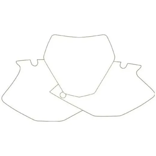 BLACKBIRD Plate Stickers Blanc for: Yamaha YZF250 for Yamaha YZ250F
