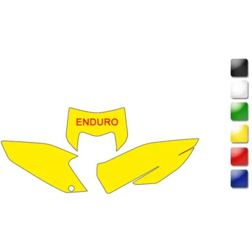 BLACKBIRD Plate Stickers Yellow for: Husqvarna TE-FE 125&+ for FE250, FE350, FE450