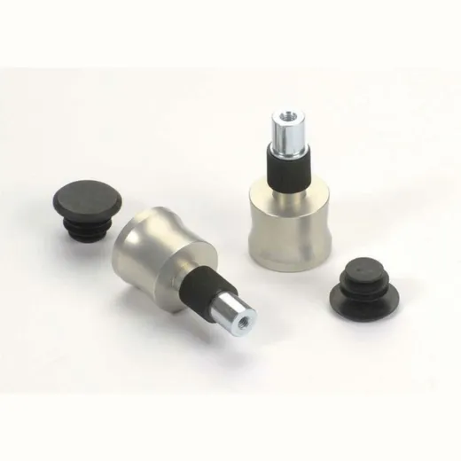 LSL Handlebar Caps 14 For Aluminium Grips In Silver