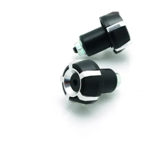 V PARTS Spark Ø18mm Bar Ends Black/Silver