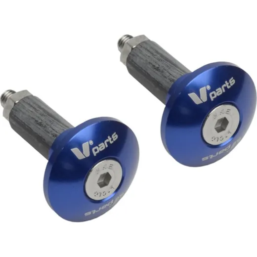 V-PARTS Bar End Ø12-18mm Blue