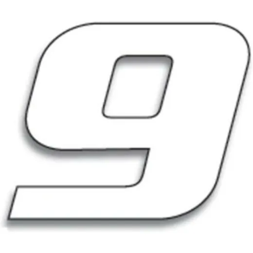 RENNNUMMERN WEISS 9
