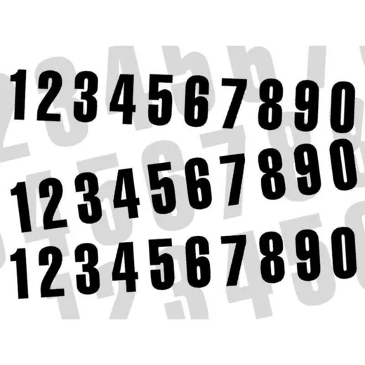 BLACKBIRD Startnummer 8 schwarz 7cm x 5,5cm 3Stück