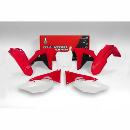 RACETECH Plastik-Kit Originalfarbe (2017) rot/schwarz/weiß für: Honda CRF450RX