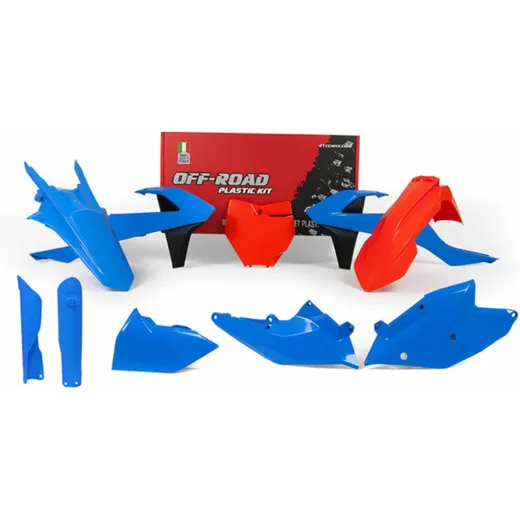 RACETECH Plastic Kit Blue/Orange Limited Edition for: KTM for 125SX, 150SX, 250SX