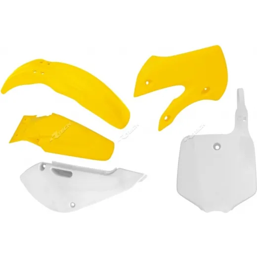 RACETECH Plastic Kit OEM Color Yellow/White for: Suzuki RM65 for Suzuki