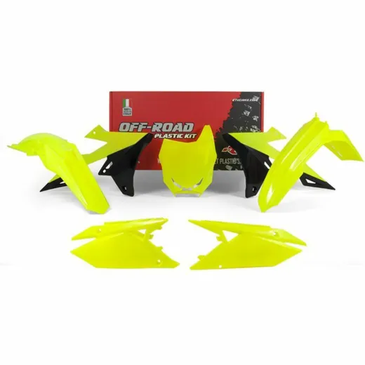 RACETECH Plastic Kit Neon Yellow/Black for: Suzuki RM-Z450 for RM-Z250