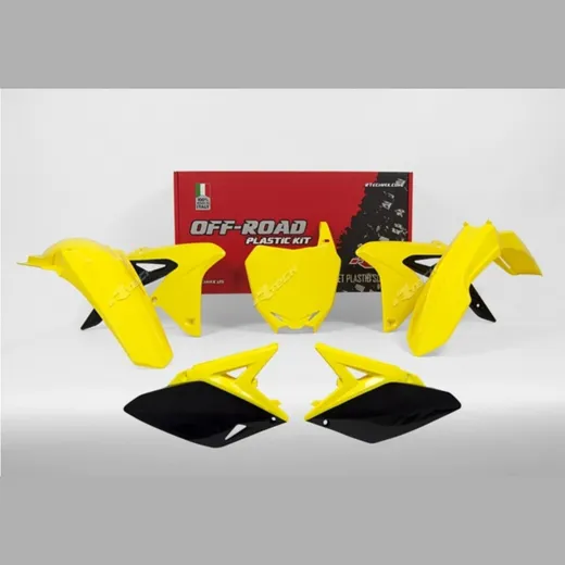 RACETECH Plastik-Kit Originalfarbe (2017) gelb/schwarz für Suzuki RM-Z250