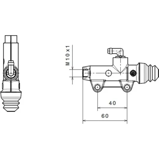 BREMBO Rear Brake Master Cylinder Ømm Natural