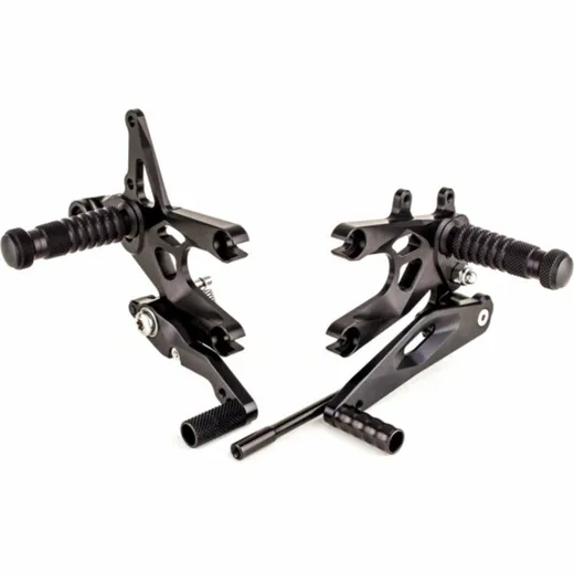 GILLES FXR Rearset Black for: Aprilia for RSV4, TUONO1000V4, TUONO1100V4