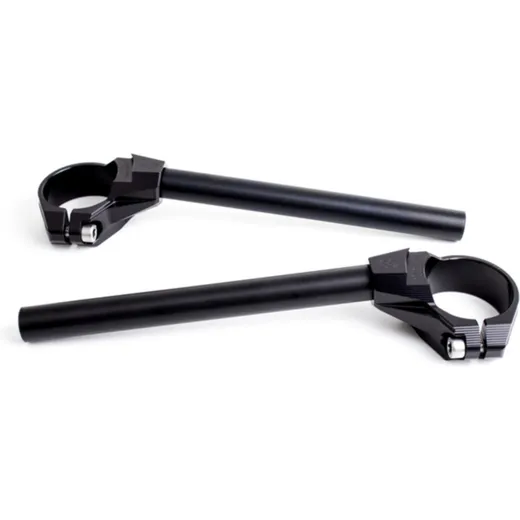 GILLES GP-Light 2 Fix Clip-on Bars - 43mm Black for Triumph, Honda, Suzuki