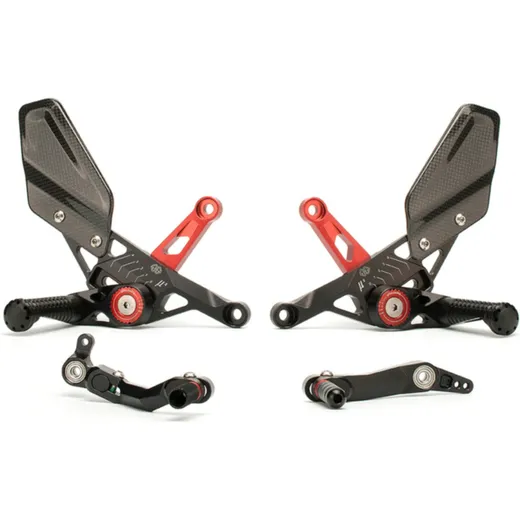 GILLES MUE2 Adjustable Rearset Black/Red for: MV Agusta F3 675/800 for F3800