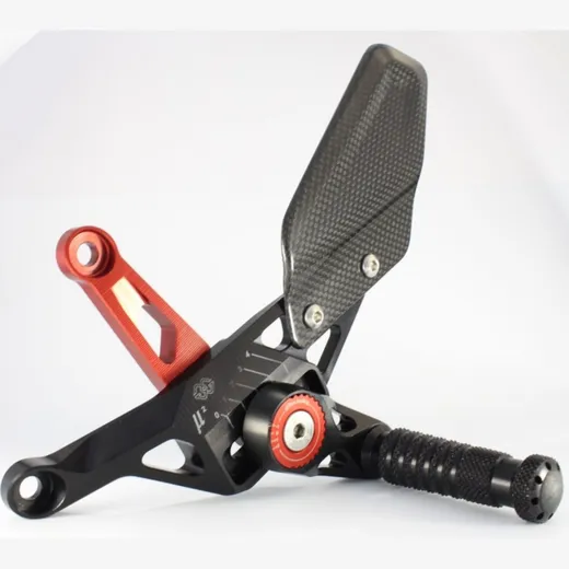 GILLES MUE2 Adjustable Rearset Black/Red for: MV Agusta Brutale 675/800 for BRUTALE675, BRUTALE800