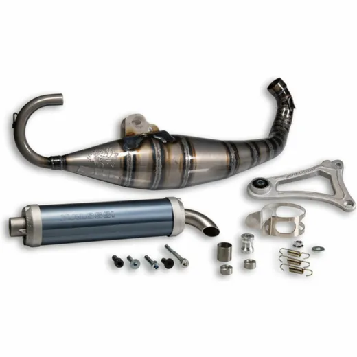MALOSSI Scooter Racing MHR Team Full Exhaust System - Aluminium Nitro blue for Aprilia, MBK, Yamaha
