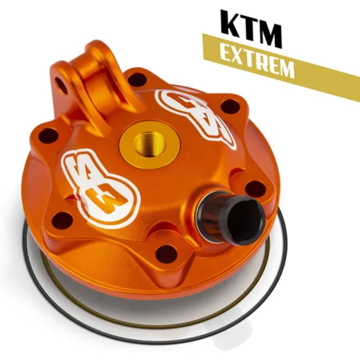 S3 Extreme Enduro Cylinder Head & Insert Kit Low Compression Orange for: KTM for 250EXC