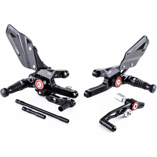 GILLES TOOLING MUE2 Adjustable Rearset Black for: Honda CBR1000RR