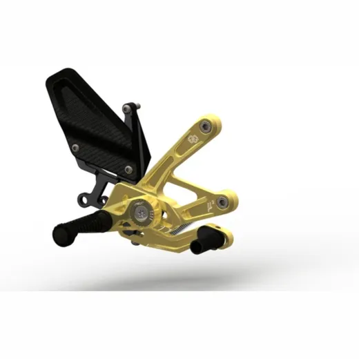 GILLES TOOLING MUE2 Adjustable Rearset Gold for: Yamaha YZF-R1