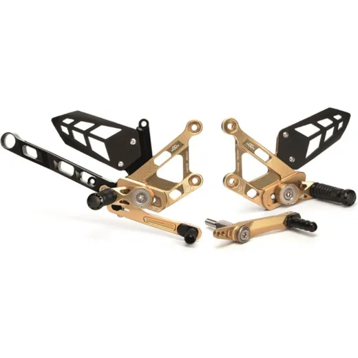 GILLES TOOLING MUE2 Adjustable Rearset Gold for: Yamaha MT-10