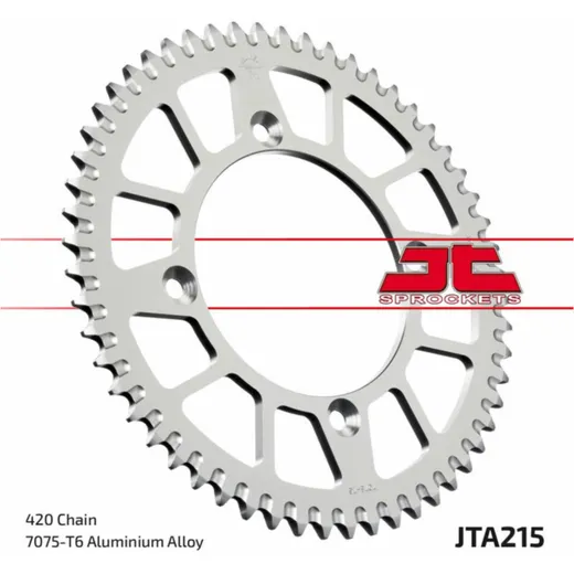 JT SPROCKETS Aluminium Ultraleichtes selbstreinigendes Kettenrad 215-520 für Honda CR80R, CR85R, CRF150R JTA215.55RED