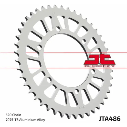 JT SPROCKETS Aluminium Ultra-Light Rear Sprocket 486 - 520 for Kawasaki NINJA250R JTA486.43BLK