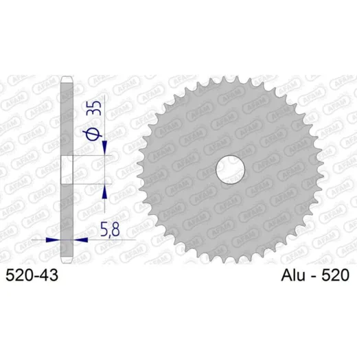 AFAM Aluminium Ultra-Light Hard Anodized hinteres Ritzel 17404 - 520
