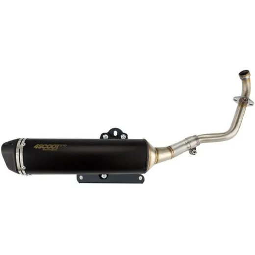 TECNIGAS 4Scoot Evo Black Silencer - for: Kymco Super Dink 300i for Kymco G-DINK300 Yamaha MAJESTY250