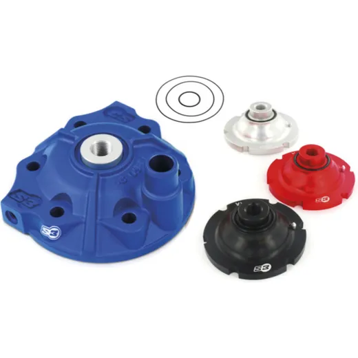 S3 Stars Head Cylinder Head & Inserts Kit Aluminium - Blue for: Husqvarna TE300