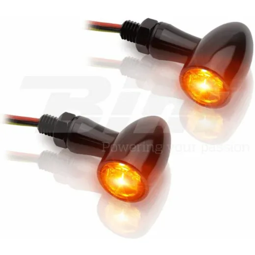 V PARTS Aluminium LED Indicator Set Clear Universal for Triumph BONNEVILLE1200BOBBER, BONNEVILLE1200T120, STREETSCRAMBLER900 Ducati SCRAMBLERSIXTY2